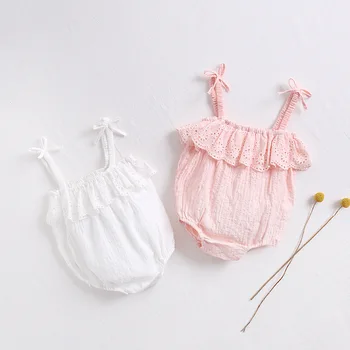 2019 Summer Romper Infant New Born Girls Baby Cute Hollow Out Lace Cotton Sleeveless Sling Bow Tie Jumpsuits Baby Girl Clothes
2019 Summer Romper Infant New Born Girls Baby Cute Hollow Out Lace Cotton Sleeveless Sling Bow Tie Jumpsuits Baby Girl Clothes
