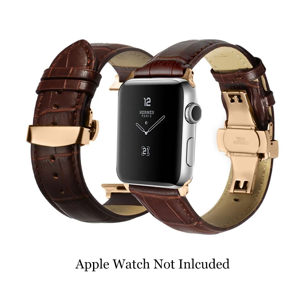 CHIMAERA For Apple Watch Band Black Brown Watch Strap Deployment Clasp Adapter 38mm 42mm / 40mm 44mm for iWatch Series 4 3 2 1
CHIMAERA For Apple Watch Band Black Brown Watch Strap Deployment Clasp Adapter 38mm 42mm / 40mm 44mm for iWatch Series 4 3 2 1