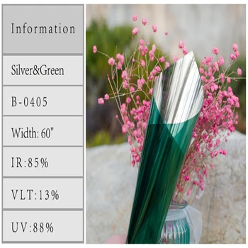 Green&Silver Reflective Window Film One Way Mirror Privacy Decorative Sticker Heat Reduction Solar Tint Film Self Adhesive
Green&Silver Reflective Window Film One Way Mirror Privacy Decorative Sticker Heat Reduction Solar Tint Film Self Adhesive