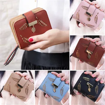 US Women Short Wallet Leather Small Clutch Purse Card Holders New Casual Hollow out leaf short Wallet
US Women Short Wallet Leather Small Clutch Purse Card Holders New Casual Hollow out leaf short Wallet