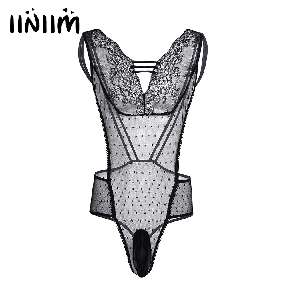 Hot Men Lingerie One-piece Mesh See Through Deep V-neck Jockstraps Bodysuit Jumpsuit Nightwear Body Suit Body Stocking for Men's
Hot Men Lingerie One-piece Mesh See Through Deep V-neck Jockstraps Bodysuit Jumpsuit Nightwear Body Suit Body Stocking for Men's