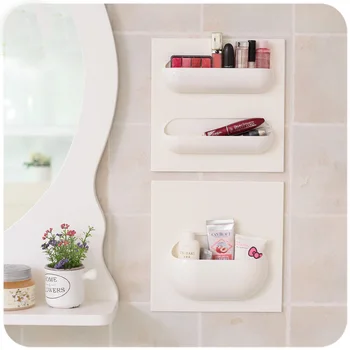 

1PCS 4 Color 20 Styles Seamless Strength Wall Storage Holders Racks Repeatedly Used Paste The Hanging Shelf Storage Rack