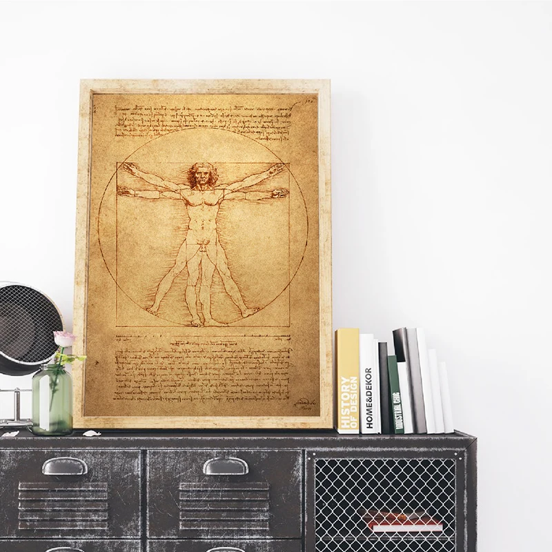 The Vitruvian Man Classical Famous Painting , Study of Proportions by Leonardo da Vinci Poster Canvas Prints Home Wall Art Decor
The Vitruvian Man Classical Famous Painting , Study of Proportions by Leonardo da Vinci Poster Canvas Prints Home Wall Art Decor
