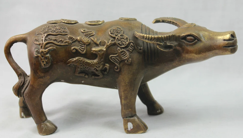 6" China Chinese Fengshui Copper Zodiac Year Bull Deer Wealth Rich Oxen Statue R0711 B0403
6" China Chinese Fengshui Copper Zodiac Year Bull Deer Wealth Rich Oxen Statue R0711 B0403