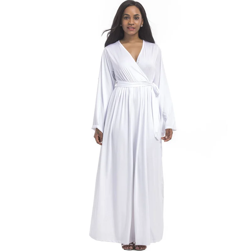 Plus Size 3XL White Black Casual Loose Women Dress 2018 Autumn V-Neck Long Sleeve Clothes Sexy Tunic Big Size Maxi Dress for Fat
Plus Size 3XL White Black Casual Loose Women Dress 2018 Autumn V-Neck Long Sleeve Clothes Sexy Tunic Big Size Maxi Dress for Fat