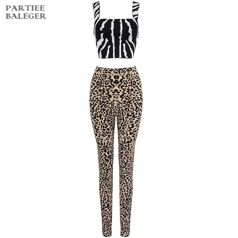 2019 New Arrival Chic Leopard Pattern Jacquard Design Two Pieces Women Suit Sexy Sleeveless Celebrity Party Club Bandage Suit
2019 New Arrival Chic Leopard Pattern Jacquard Design Two Pieces Women Suit Sexy Sleeveless Celebrity Party Club Bandage Suit