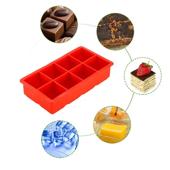 Silicone 8 Big Cube Mould Giant Jumbo Large Ice Cube Square Tray Mold Multi-function Bar Kitchen Accessories
Silicone 8 Big Cube Mould Giant Jumbo Large Ice Cube Square Tray Mold Multi-function Bar Kitchen Accessories