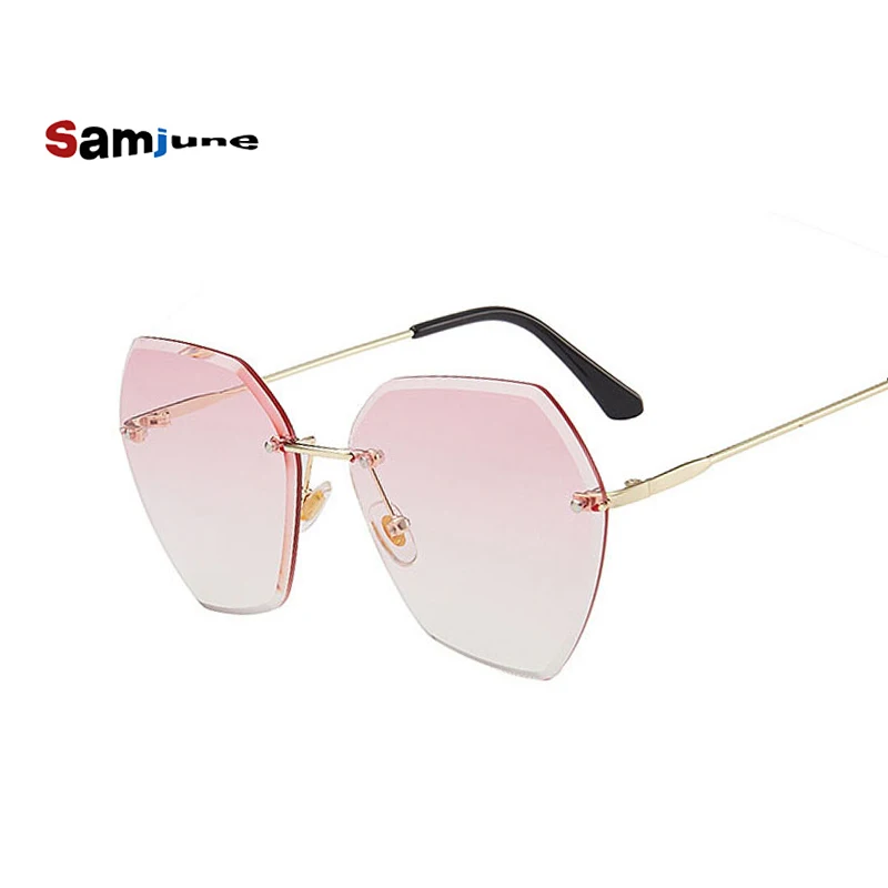 Samjune Sunglasses For Women 2019 ladies Rimless Diamond cutting Lens Brand Designer Ocean Shades Vintage Sun Glasses
Samjune Sunglasses For Women 2019 ladies Rimless Diamond cutting Lens Brand Designer Ocean Shades Vintage Sun Glasses