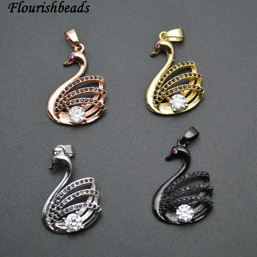 15x20mm Paved Black CZ Beads Metal Copper Swan Animal Charm Pendant Fit Fashion Jewelry Making 10pc Per Lot
15x20mm Paved Black CZ Beads Metal Copper Swan Animal Charm Pendant Fit Fashion Jewelry Making 10pc Per Lot