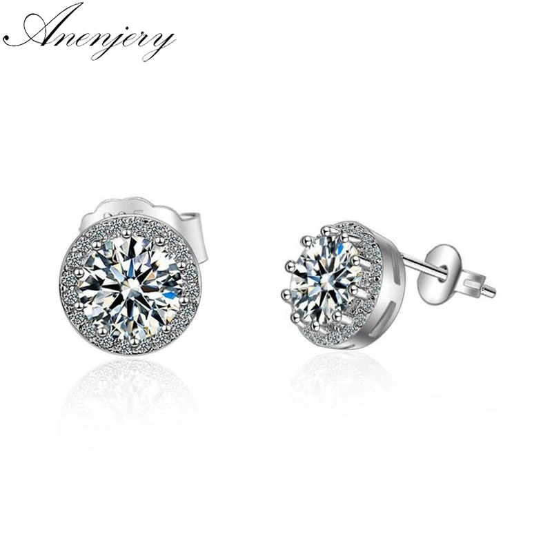 Anenjery Classic Fashion 925 Sterling Silver Earrings AAA Zircon Mosaic Round Earrings For Women pendientes S-E461
Anenjery Classic Fashion 925 Sterling Silver Earrings AAA Zircon Mosaic Round Earrings For Women pendientes S-E461