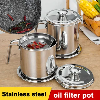 Stainless Steel Olive Oil Storage Bottle Large Capcity Oil Kettle Pot with Filter for Kitchen LBShipping
Stainless Steel Olive Oil Storage Bottle Large Capcity Oil Kettle Pot with Filter for Kitchen LBShipping