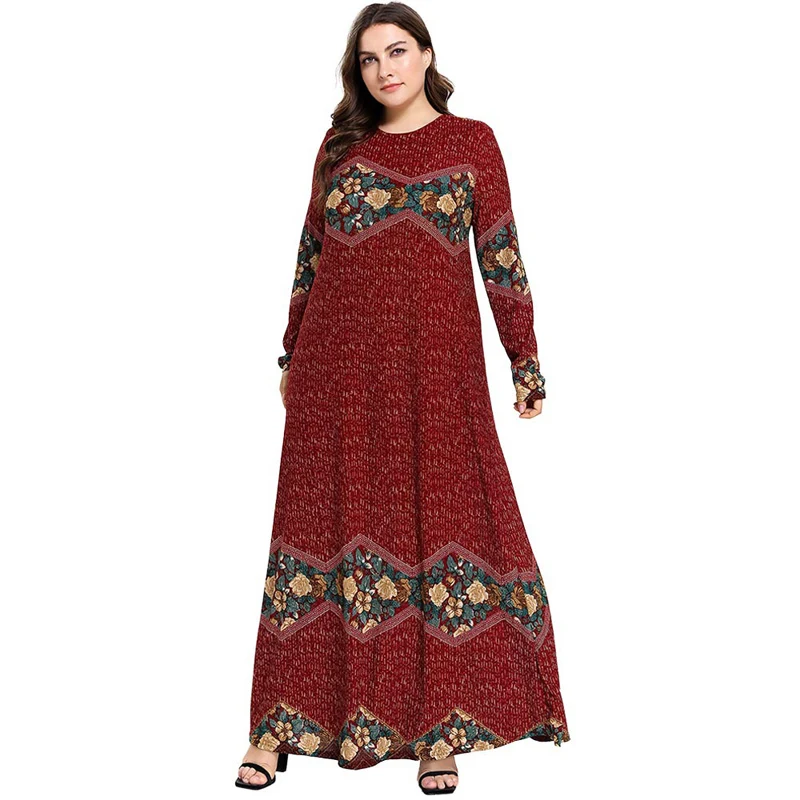 Abaya Muslim Maxi Dress Islamic Arabic Abayas Long Sleeve Print Dresses Pakistani Dubai Dresses for Women Plus size M-4XL
Abaya Muslim Maxi Dress Islamic Arabic Abayas Long Sleeve Print Dresses Pakistani Dubai Dresses for Women Plus size M-4XL