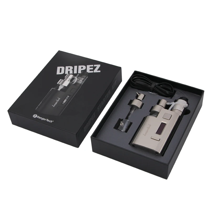 Kanger Drip EZ Starter Kit 80W E Cigarette Box Mod Vape Pump RBA 0.3 Ohm Drip Coil 0.2Ohm Kangertech DRIPEZ Vaporizer