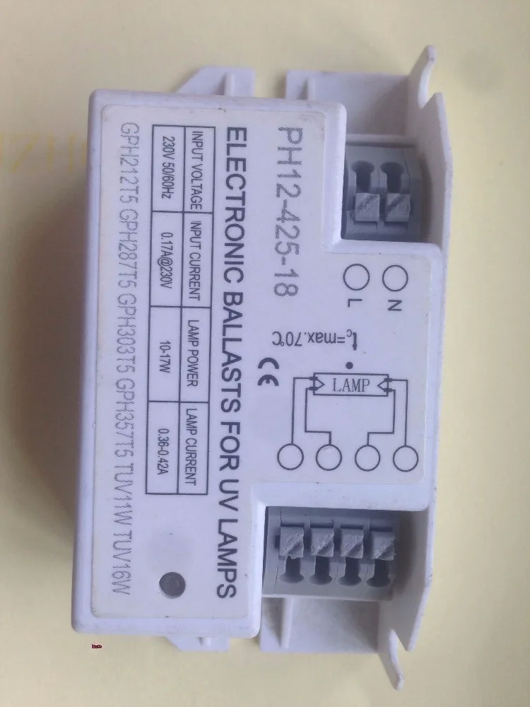 PH12-425-18 electronic ballast for UV lamps,For Germicidal tube GPH150T5L GPH287T5L GPH303T5L GPH357T5L TUV 11W 16W
PH12-425-18 electronic ballast for UV lamps,For Germicidal tube GPH150T5L GPH287T5L GPH303T5L GPH357T5L TUV 11W 16W