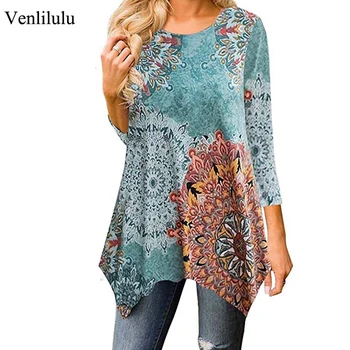 2020 Summer Print Floral Tshirt Women Chiffon Long T-Shirts Female Tee Shirt Femme Plus Size Loose Boho T Shirts O-Neck T Shirt
2020 Summer Print Floral Tshirt Women Chiffon Long T-Shirts Female Tee Shirt Femme Plus Size Loose Boho T Shirts O-Neck T Shirt