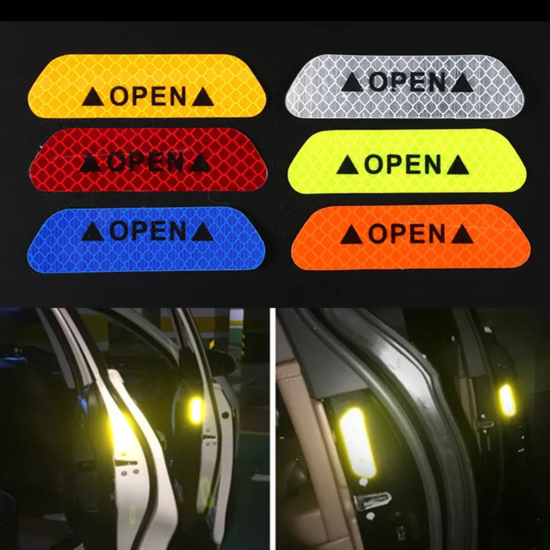 4Pcs/Set Car OPEN Reflective Tape Warning Mark Reflective Open Notice Bicycle Accessories Exterior Car Door Stickers Decal Strip
4Pcs/Set Car OPEN Reflective Tape Warning Mark Reflective Open Notice Bicycle Accessories Exterior Car Door Stickers Decal Strip