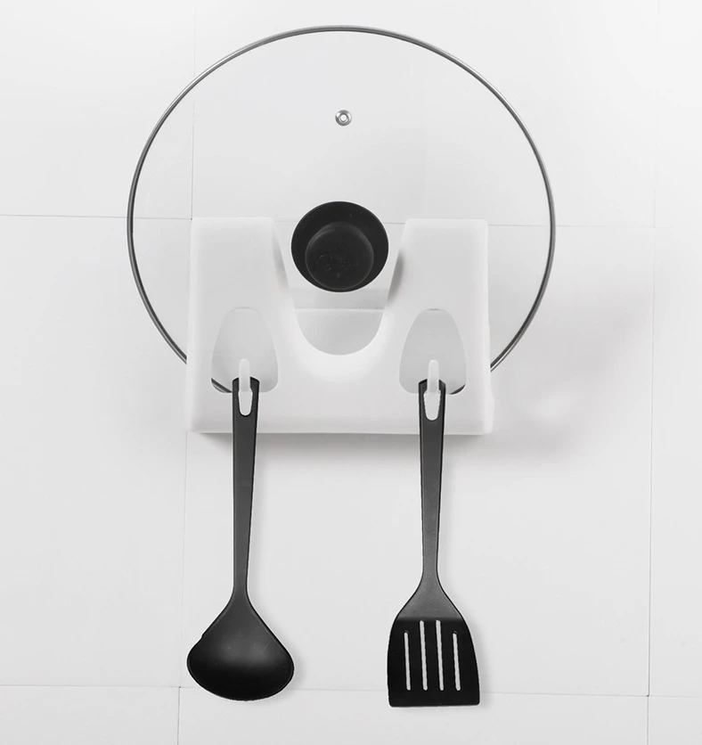 With water tray lid rack Kitchen multi-function punch-free seamless wall-mounted with double hook pot rack
With water tray lid rack Kitchen multi-function punch-free seamless wall-mounted with double hook pot rack