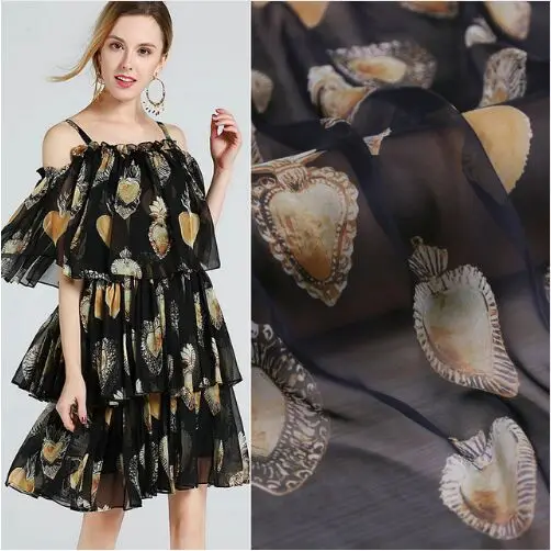 100X145cm The Sacred Heart Black Thin Chiffon Fabric for Woman Summer Long Dresses Blouse Sewing DIY-AF832
100X145cm The Sacred Heart Black Thin Chiffon Fabric for Woman Summer Long Dresses Blouse Sewing DIY-AF832