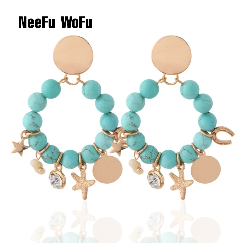 NeeFu WoFu stone Earring for Woman Bohemia fashion coral brand Earring shell ring Ear Ring Large Brinco Oorbellen Earrings
NeeFu WoFu stone Earring for Woman Bohemia fashion coral brand Earring shell ring Ear Ring Large Brinco Oorbellen Earrings