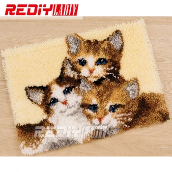 3D Latch Hook Rug Kits DIY Needlework Unfinished Crocheting Rug Yarn Cushion Mat Embroidery Carpet Rug Cat Brothers Home Decor
3D Latch Hook Rug Kits DIY Needlework Unfinished Crocheting Rug Yarn Cushion Mat Embroidery Carpet Rug Cat Brothers Home Decor