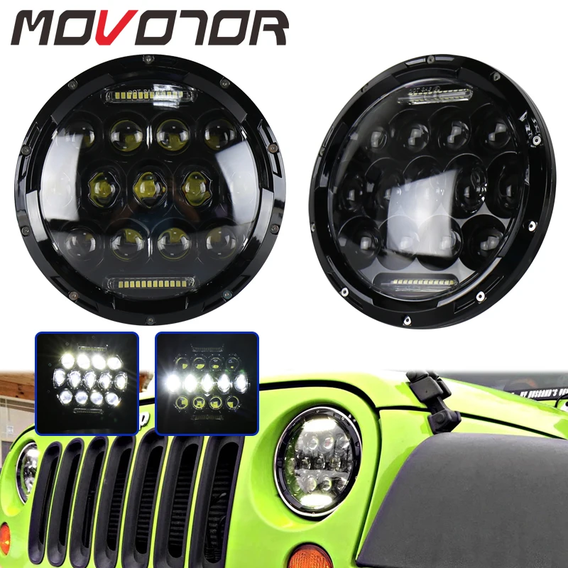 7" Round LED Headlights with H4 to H13 Adapter 75W LED Headlamps For Jeep lada niva 4x4 Hummer
7" Round LED Headlights with H4 to H13 Adapter 75W LED Headlamps For Jeep lada niva 4x4 Hummer
