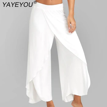 YAYEYOU Sexy Women Pant Split Mid Waist Wide Leg Flowy Pants Women Female Trousers Casual Summer Beach Long Loose Harem Pants
YAYEYOU Sexy Women Pant Split Mid Waist Wide Leg Flowy Pants Women Female Trousers Casual Summer Beach Long Loose Harem Pants