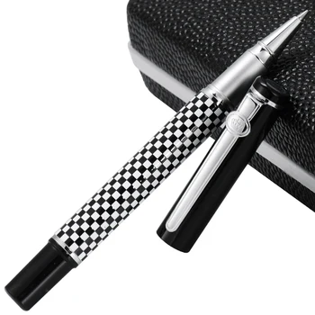 Duke Chessboard Black Metal Rollerball Pen 0.5mm Fine Point Smooth Writing Black Ink Business Office Pens with Gift Case
Duke Chessboard Black Metal Rollerball Pen 0.5mm Fine Point Smooth Writing Black Ink Business Office Pens with Gift Case