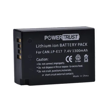 PowerTrust 1Pcs 1300mAh LP-E17 LPE17 LP E17 Lithium Ion battery for Canon EOS M3 M5 750D 760D 800D T6i T6s 8000D Kiss X8i Camera
PowerTrust 1Pcs 1300mAh LP-E17 LPE17 LP E17 Lithium Ion battery for Canon EOS M3 M5 750D 760D 800D T6i T6s 8000D Kiss X8i Camera
