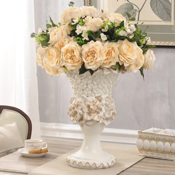 European vase flower simulation suite living room floor decoration fashion TV cabinet decor Home Furnishing vase
European vase flower simulation suite living room floor decoration fashion TV cabinet decor Home Furnishing vase