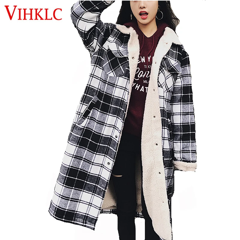 2017 Korean New Winter lambswool Vintage Plaid Coat Women Long Loose Parkas Thick Winter Jacket Women Parkas Coat H584
2017 Korean New Winter lambswool Vintage Plaid Coat Women Long Loose Parkas Thick Winter Jacket Women Parkas Coat H584