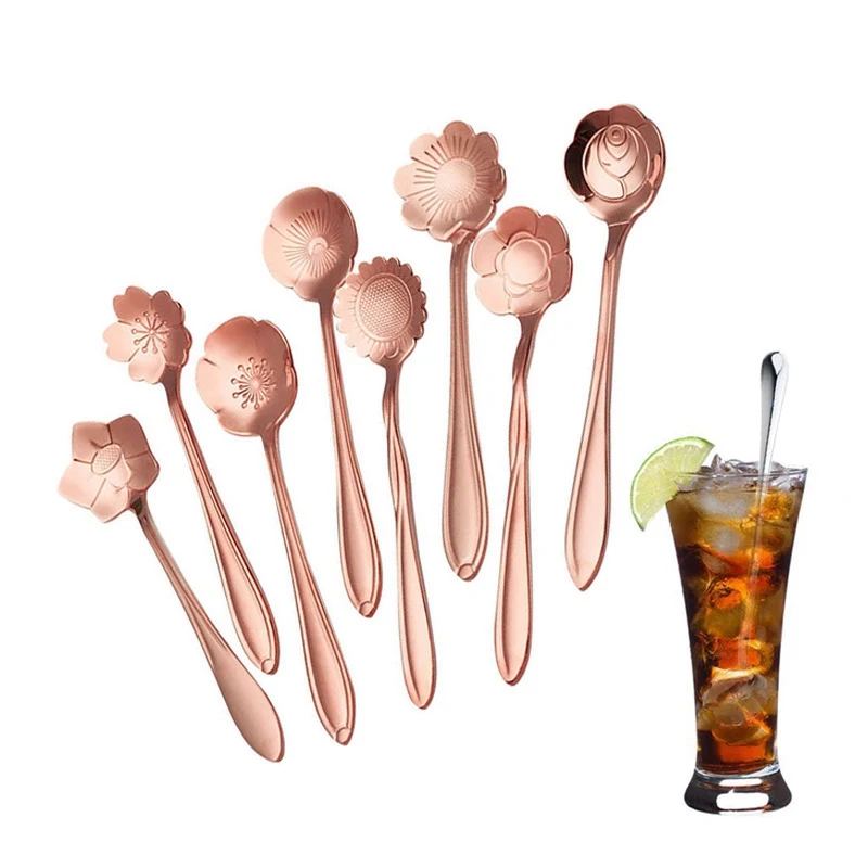Mrosaa 1Pc Gold Stainless Steel Flower Coffee Spoon Tableware Tea Milk Spoons Ice Cream Scoop Dinnerware Gift
Mrosaa 1Pc Gold Stainless Steel Flower Coffee Spoon Tableware Tea Milk Spoons Ice Cream Scoop Dinnerware Gift