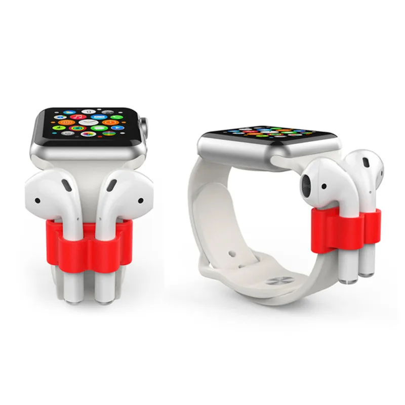 For Apple Airpods Earphone Holder Case Cover For Iwatch Strap Anti-lost Silicone Sleeve Watch Strap With Bracket Droppshipping
For Apple Airpods Earphone Holder Case Cover For Iwatch Strap Anti-lost Silicone Sleeve Watch Strap With Bracket Droppshipping