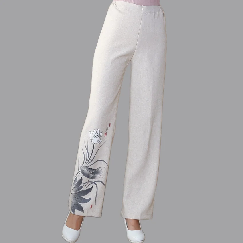 New Beige Spring and Autumn Ladies Trousers Chinese Traditional Style Women's Pants Size S M L XL XXL XXXL 4XL 2502-1
New Beige Spring and Autumn Ladies Trousers Chinese Traditional Style Women's Pants Size S M L XL XXL XXXL 4XL 2502-1