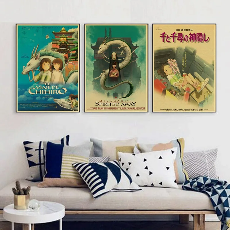 Spirited Away Hayao Miyazaki movie posters kraft Japanese anime anime children's room decorative paintings poster
Spirited Away Hayao Miyazaki movie posters kraft Japanese anime anime children's room decorative paintings poster