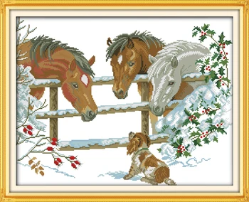 Horse Family Cross Stitch Kits Animal pattern Printed canvas Chinese Embroidery Needlework set Easy Cross-stitch dmc Handmade
Horse Family Cross Stitch Kits Animal pattern Printed canvas Chinese Embroidery Needlework set Easy Cross-stitch dmc Handmade