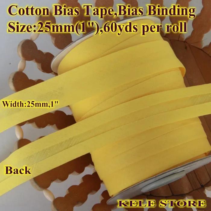 Free shipping 100% Cotton Bias tape width:25mm,width:1",2.5cm, 30yds/lot,bias binding tape DIY fold tape export quality,yellow
Free shipping 100% Cotton Bias tape width:25mm,width:1",2.5cm, 30yds/lot,bias binding tape DIY fold tape export quality,yellow