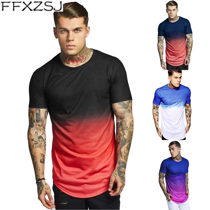 Mens Hipster Gradient Color T Shirt 2019 Summer New Slim Fit Short Sleeve Tshirt Men Hip Hop Streetwear Camisetas Hombre 3XL
Mens Hipster Gradient Color T Shirt 2019 Summer New Slim Fit Short Sleeve Tshirt Men Hip Hop Streetwear Camisetas Hombre 3XL