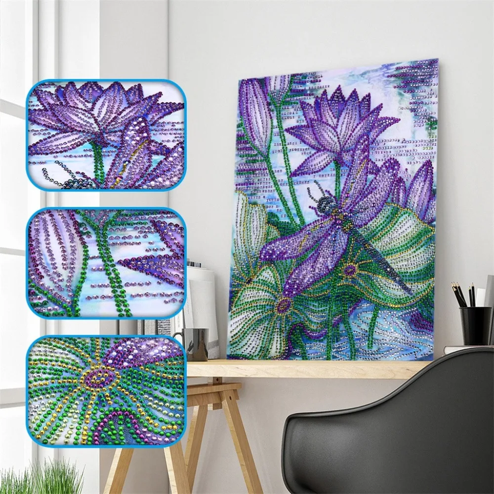 Dragonfly Pattern Special Shaped Diamond Painting Diamond Embroidery Partial Drill Cross Stitch Kits Rhinestone Arts Craft Q4
Dragonfly Pattern Special Shaped Diamond Painting Diamond Embroidery Partial Drill Cross Stitch Kits Rhinestone Arts Craft Q4