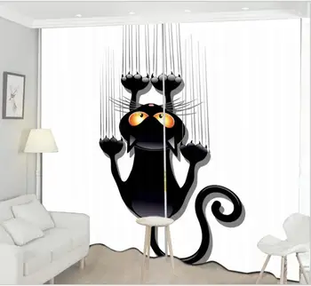 Window Curtain bed room purpul Black-and-white cat Luxury Blackout kids Living Room decorate Cortina Drapes Rideaux pillowcase
Window Curtain bed room purpul Black-and-white cat Luxury Blackout kids Living Room decorate Cortina Drapes Rideaux pillowcase