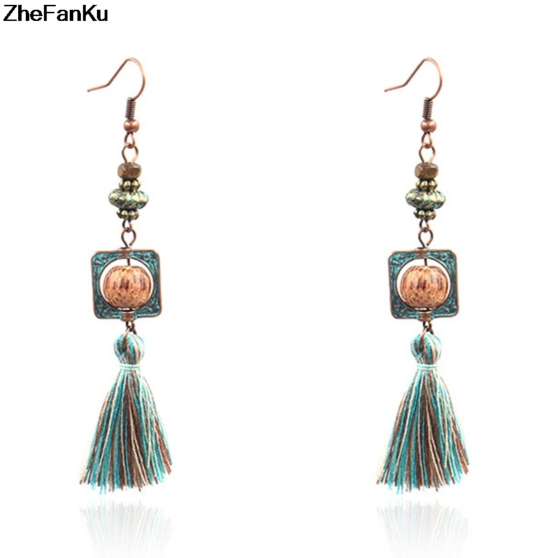 2018 Boho Vintage Long Earrings Ethnic Bohemian Green Tassel Earring For Women Wood Beads Ear Rings Party Charm Jewelry
2018 Boho Vintage Long Earrings Ethnic Bohemian Green Tassel Earring For Women Wood Beads Ear Rings Party Charm Jewelry
