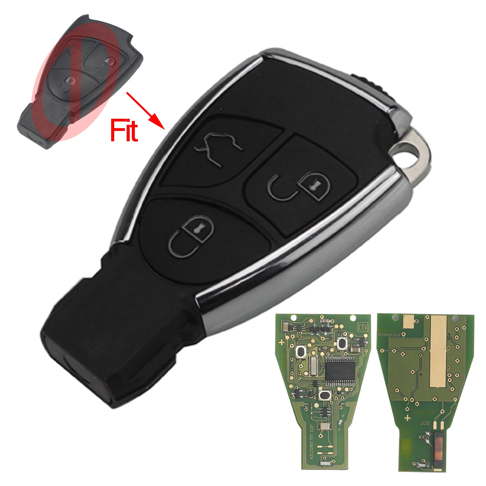 jingyuqin Smart Car Key Case Shell 433MHZ Circuit Board For Mercedes Benz B C E ML S CLK SLK CL GL W211 Remote Chrome Key Fob 3B
jingyuqin Smart Car Key Case Shell 433MHZ Circuit Board For Mercedes Benz B C E ML S CLK SLK CL GL W211 Remote Chrome Key Fob 3B