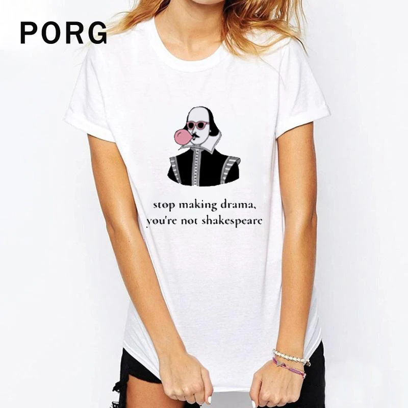 Stop Making Drama, You're Not Shakespeare tshirt harajuku gothic T Shirt korean style t shirt tops streetwear women clothes 2019
Stop Making Drama, You're Not Shakespeare tshirt harajuku gothic T Shirt korean style t shirt tops streetwear women clothes 2019