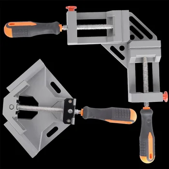Single Handle Right Angle 2-Axis Fixture Clamp Adjustable Aluminum Alloy Corner Vise for Drilling Furniture Installing Woodwork
Single Handle Right Angle 2-Axis Fixture Clamp Adjustable Aluminum Alloy Corner Vise for Drilling Furniture Installing Woodwork
