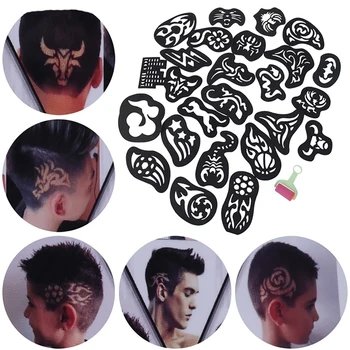 25Pcs/Pack Hair Shaping Mold Set Temporary Hair Tattoo Stencil Professional Haircut Supplies Hair Coloring Shaping Tool Barber
25Pcs/Pack Hair Shaping Mold Set Temporary Hair Tattoo Stencil Professional Haircut Supplies Hair Coloring Shaping Tool Barber