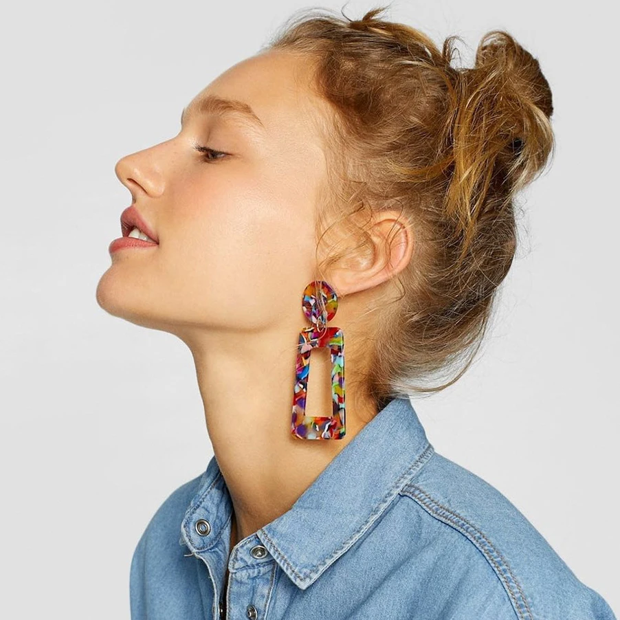 2019 Fashion Boho Geometric Statement Earrings Fashion Jewelry Colorful Leopard Printed Acrylic Drop Earrings for Women Gifts
2019 Fashion Boho Geometric Statement Earrings Fashion Jewelry Colorful Leopard Printed Acrylic Drop Earrings for Women Gifts