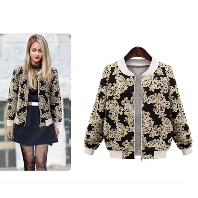 WEIXINBUY Vintage embroidery basic jacket coat Autumn 2019 street satin bomber jacket Women baseball jackets sukajan
WEIXINBUY Vintage embroidery basic jacket coat Autumn 2019 street satin bomber jacket Women baseball jackets sukajan