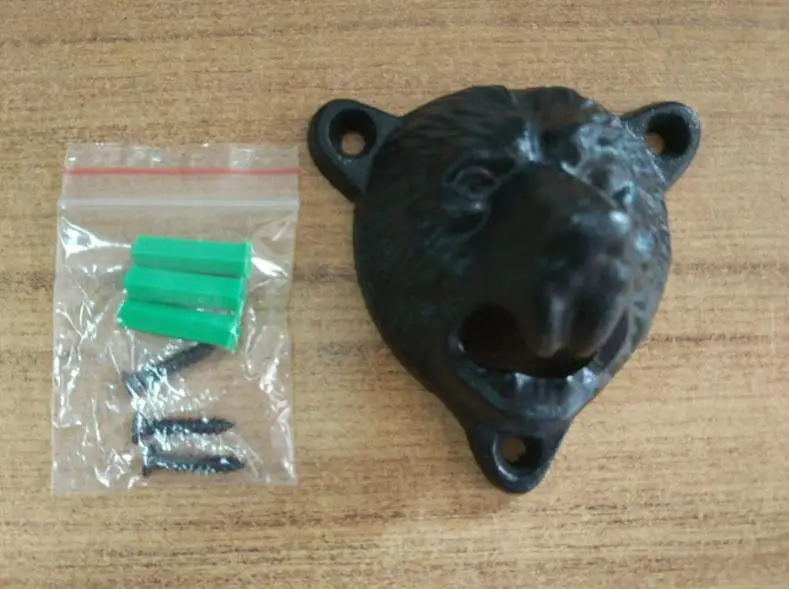50pcs/lot VINTAGE CAST IRON WALL MOUNTED BEER BOTTLE OPENER ANTIQUE OLD STYLE Solid BEAR HEAD Bottle Openers W Screws SN081
50pcs/lot VINTAGE CAST IRON WALL MOUNTED BEER BOTTLE OPENER ANTIQUE OLD STYLE Solid BEAR HEAD Bottle Openers W Screws SN081
