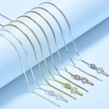 18inch Clavicle Chain 100% Real 925 Sterling Silver Simple Long Necklace Basic Chain with End Clasps for Women Jewelry Making
18inch Clavicle Chain 100% Real 925 Sterling Silver Simple Long Necklace Basic Chain with End Clasps for Women Jewelry Making