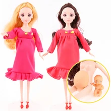 Pregnant Doll Baby Born Suits Mom Doll 2017 New Educational Real With a Baby in Her Tummy UCanaan Gift For Children Babies