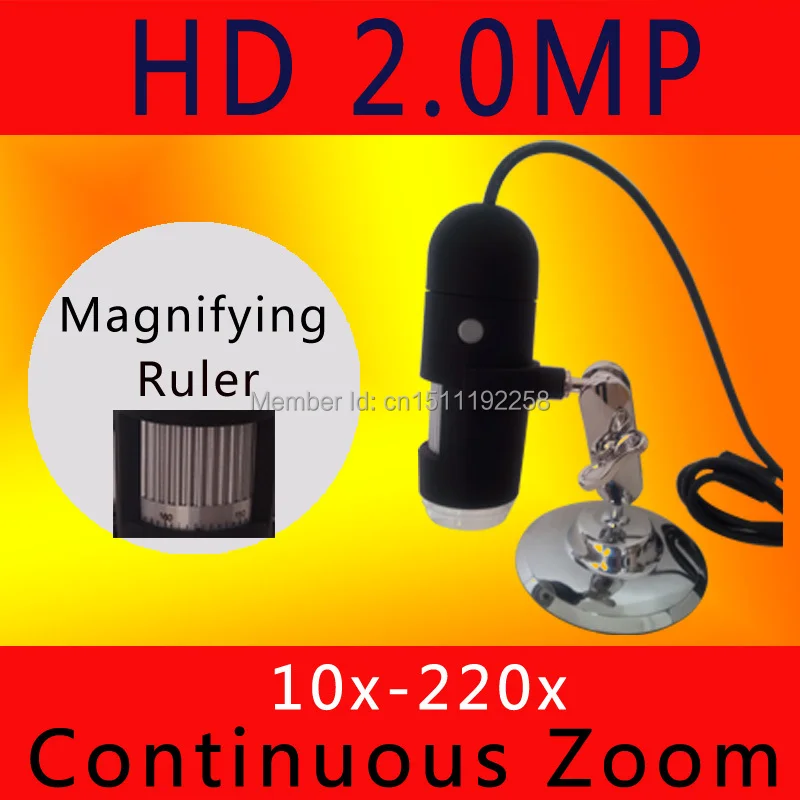 2014 New Arrival Microscope Camera 2.0MP 10-220X Measurement Software Black Handhold Measuring 8LED USB Digital Endoscope AM206
2014 New Arrival Microscope Camera 2.0MP 10-220X Measurement Software Black Handhold Measuring 8LED USB Digital Endoscope AM206